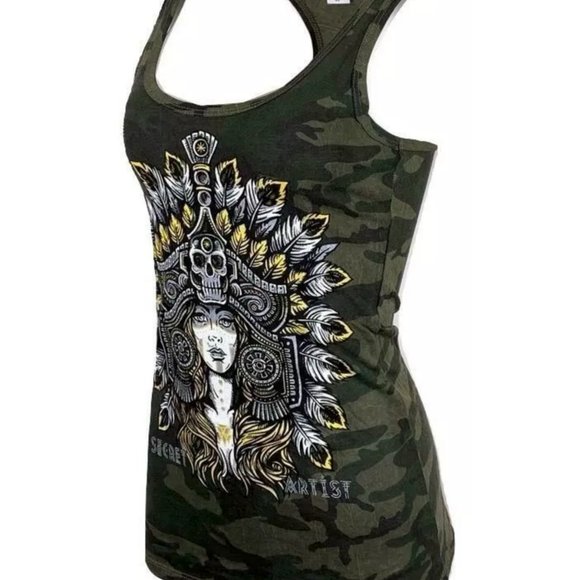 SECRET ARTIST by AFFLICTION Women's TANK ZUMA Tee - Picture 8 of 10
